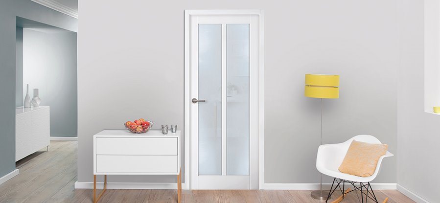 JELD WEN - Bloc-porte alvéolaire Moderna Horizon - 204x83 cm - poussant  droit - H86 mm - chant à recouvrement - serrure PDDT